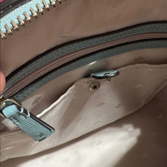 Kate Spade Sylvia Dome Satchel light blue crossbody purse - Picture 8 of 12